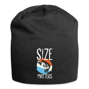fishing fishing fishing fishing fishermen angler fish - Jersey Beanie - black - Front