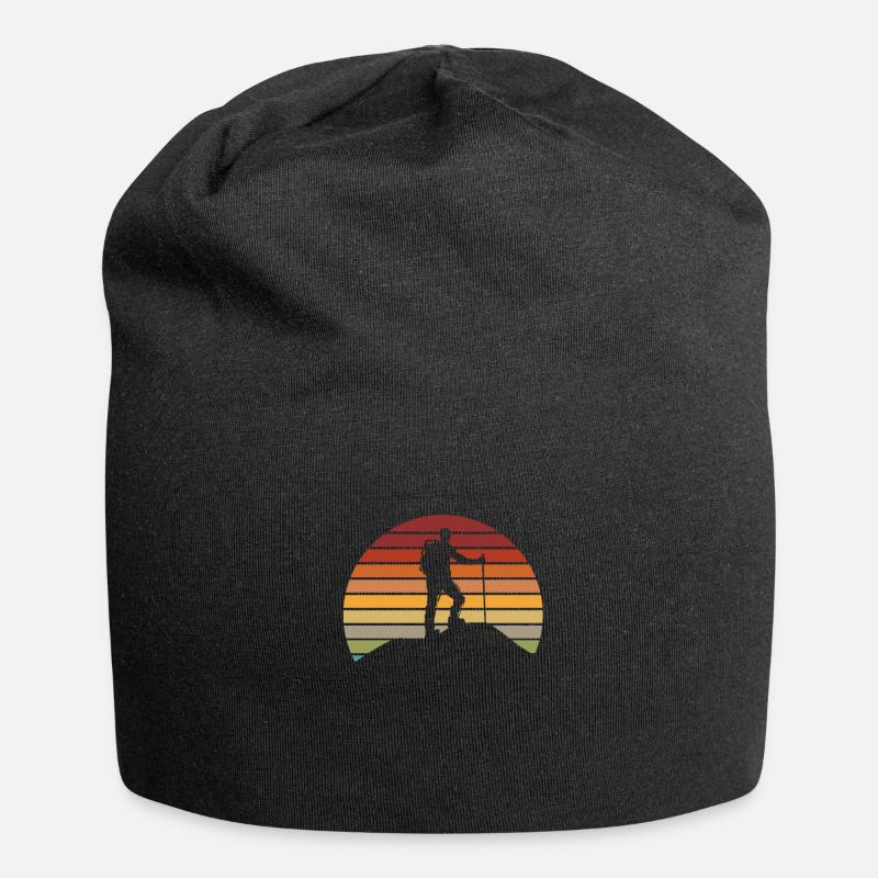 Wandern - Jersey-Beanie - Schwarz