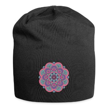 Mandala spirituel rose - Bonnet en jersey - noir - Devant