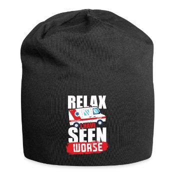 Relax I Have Seen Worse Design for One - Jersey Beanie - black - Front