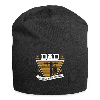 Der Mythos Die Legende Papa Der Lineman, lustiges Geschenk - Jersey-Beanie - Anthrazit - Vorne