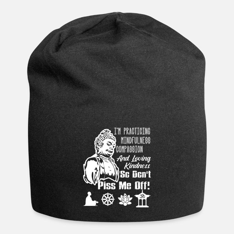 Buddha Buddha üben - Jersey-Beanie - Schwarz