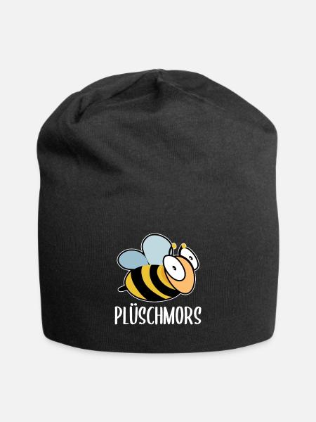 Plüschmors Plattdeutsch Hummel Norddeutsch Motiv - Jersey-Beanie - Schwarz