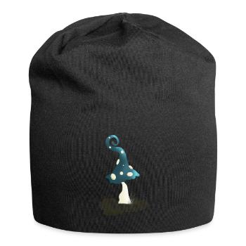 Magic mushroom with pixie cap - Jersey Beanie - black - Front