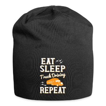 Zukünftiger LKW-Fahrer wie ich Onkel Trucker Geschenk - Jersey-Beanie - Schwarz - Vorne