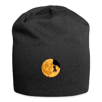 Bergsteigen Freiklettern Klettern Mond Bouldern - Jersey-Beanie - Schwarz - Vorne