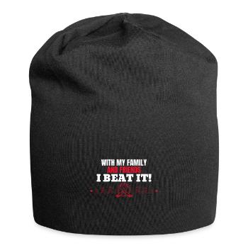 Fighting cancer Tshirt Family support - Jersey Beanie - black - Front