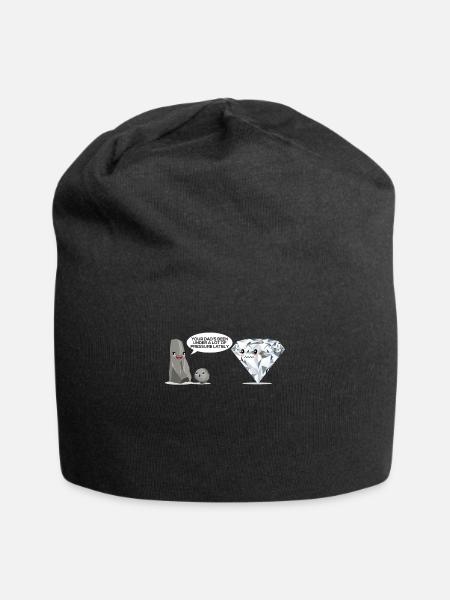 Geologe Geschenk Geologie Diamant Stein Opal Fan - Jersey-Beanie - Schwarz