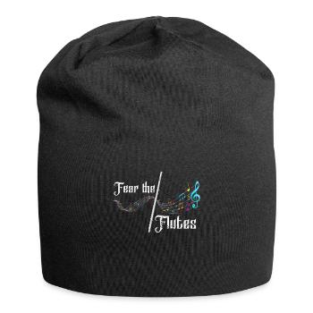 Flute musical instrument - Jersey Beanie - black - Front