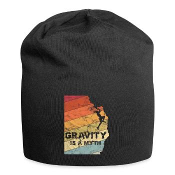 La gravité est un cadeau vintage d'escalade de bloc mythique - Bonnet en jersey - noir - Devant