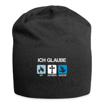 Jesus Christus Gott Heiliger Geist Christentum - Jersey-Beanie - Schwarz - Vorne