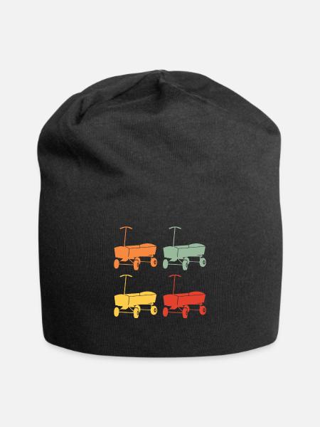 Boßeln Boßelwagen Retro Vintage Design Gift - Jersey Beanie - black
