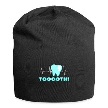 Zahn - Jersey-Beanie - Schwarz - Vorne