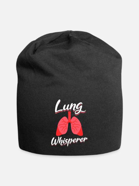 Lung Whisperer Lunge Respiratory Therapist Gift - Jersey-Beanie - Schwarz