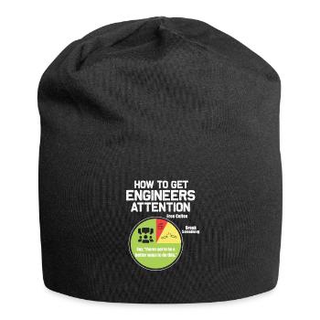 Ingenieur - Jersey-Beanie - Schwarz - Vorne