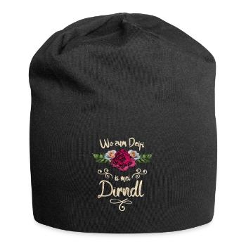 Lustiger Dirndl Spruch für Biertrinker Geschenk - Jersey-Beanie - Schwarz - Vorne