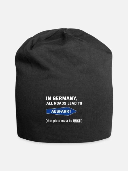 In Germany all roads lead to Ausfahrt - Jersey-Beanie - Schwarz