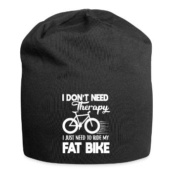 Ich muss nur mein fettes Fahrrad fahren - Jersey-Beanie - Schwarz - Vorne