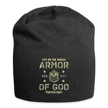 Armor of God Gift for Christians Religious Camoufl - Jersey Beanie - black - Front