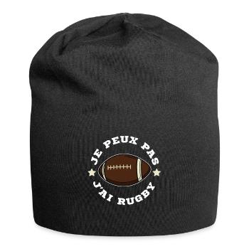Je Peux Pas J'ai Rugby - Bonnet en jersey - noir - Devant