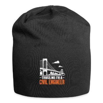 Cadeau de construction architecte ingénieur civil ingénieur - Bonnet en jersey - noir - Devant