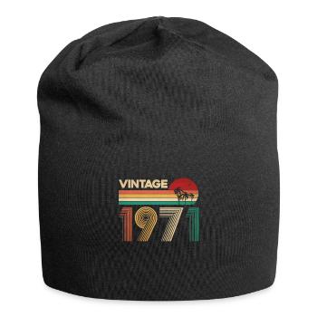Vintage 1971 50th Birthday Fiftieth Gift - Jersey Beanie - black - Front