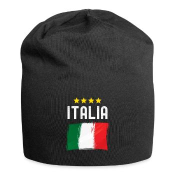 Italy Flag Football Fan European Championships Italy - Jersey Beanie - black - Front