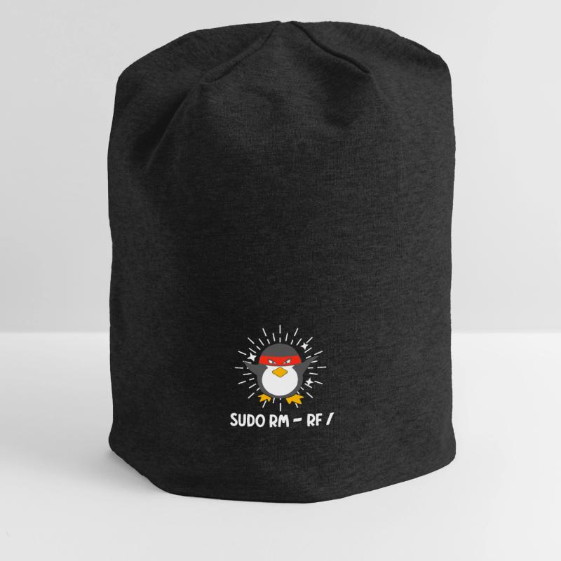 Tux Linux Pinguin Sudo Rm Rf Computerfreak Hacker Jersey-Beanie