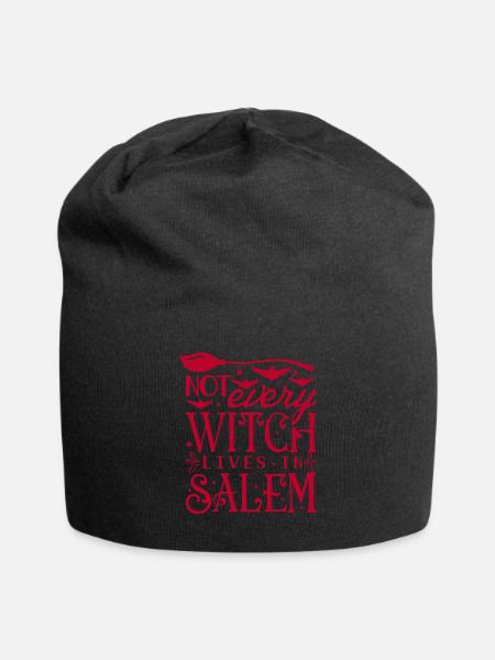 Not every witch lives in salem - Halloween - Jersey Beanie - black
