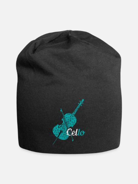 Cello Orchester Cellist - Jersey-Beanie - Schwarz
