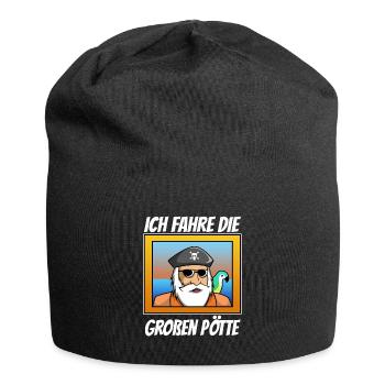 Harald Krull - Ich fahre die großen Pötte - Jersey-Beanie - Schwarz - Vorne