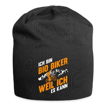 Mountainbike MTB Bike Geschenkidee - Jersey-Beanie - Schwarz - Vorne