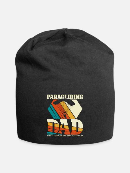Paragliding Dad - paraglider pilot - Jersey Beanie - black