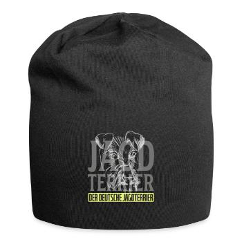 Jagdterrier Der Deutsche Terrier - Jersey-Beanie - Schwarz - Vorne