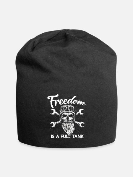 Biker bike female biker motorcycle chopper motorcycle - Jersey Beanie - black