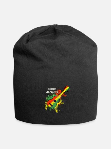 Instrument de musique guitare Jamaïque - Bonnet en jersey - noir