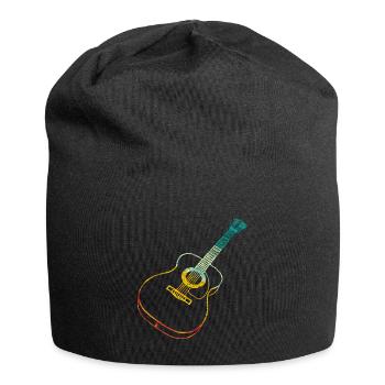 Gitarre Geschenk - Jersey-Beanie - Schwarz - Vorne