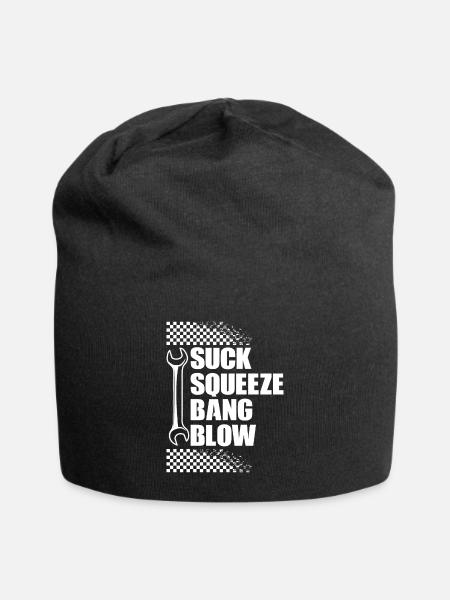 Suck Squeeze Bang Blow - Jersey Beanie - black