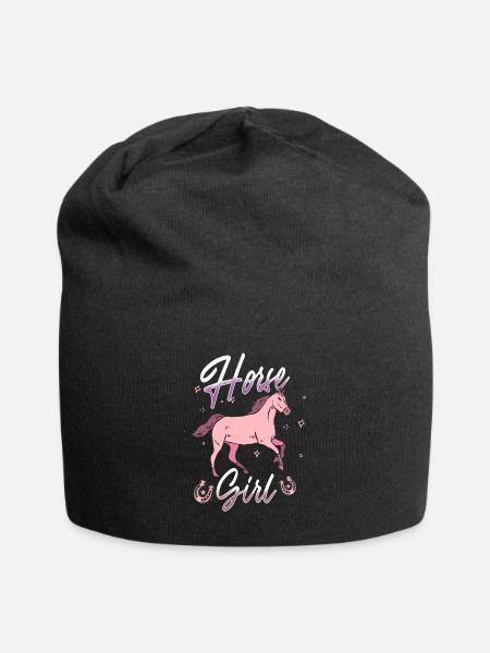 Horse Girl - Jersey-Beanie - Schwarz