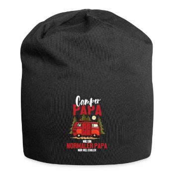 Camper Papa Viel Cooler Camping Vater Wohnwagen - Jersey-Beanie - Schwarz - Vorne