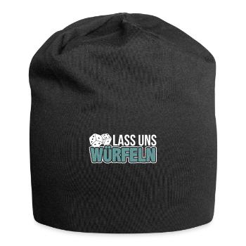 Würfel Brettspiel Brettspiele Nerd Geek Geschenk - Jersey-Beanie - Schwarz - Vorne