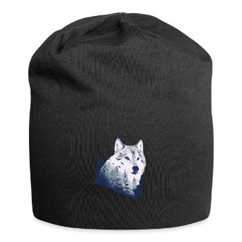 Wolf motif nature wolves - Jersey Beanie - black - Front