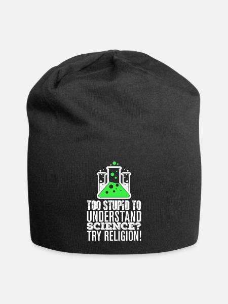 Atheismus Spruch Atheist Wissenschaft - Jersey-Beanie - Schwarz
