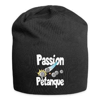 Passion petanque for a petanque player - Jersey Beanie - black - Front