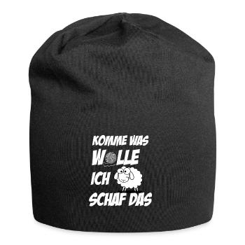 süßes Schaf TShirt Damen Geschenkidee - Jersey-Beanie - Schwarz - Vorne