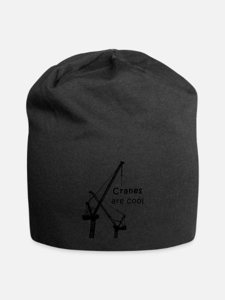 Crane - crane operator - cranes are cool - construction site - Jersey Beanie - black