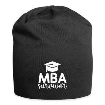 Studium / Abschluss / Party / MBA Survivor - Jersey-Beanie - Schwarz - Vorne