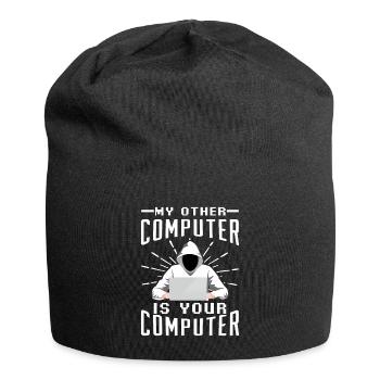 Hacker Computer - Jersey-Beanie - Schwarz - Vorne