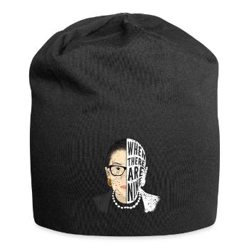 Ruth Bader Ginsburg When there are nine - Jersey-Beanie - Schwarz - Vorne