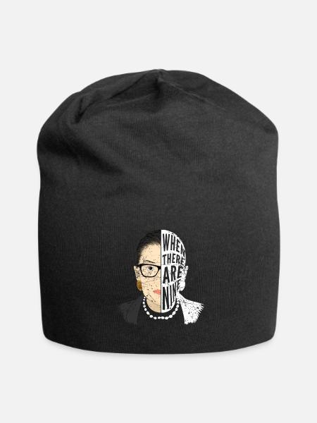 Ruth Bader Ginsburg When there are nine - Jersey-Beanie - Schwarz